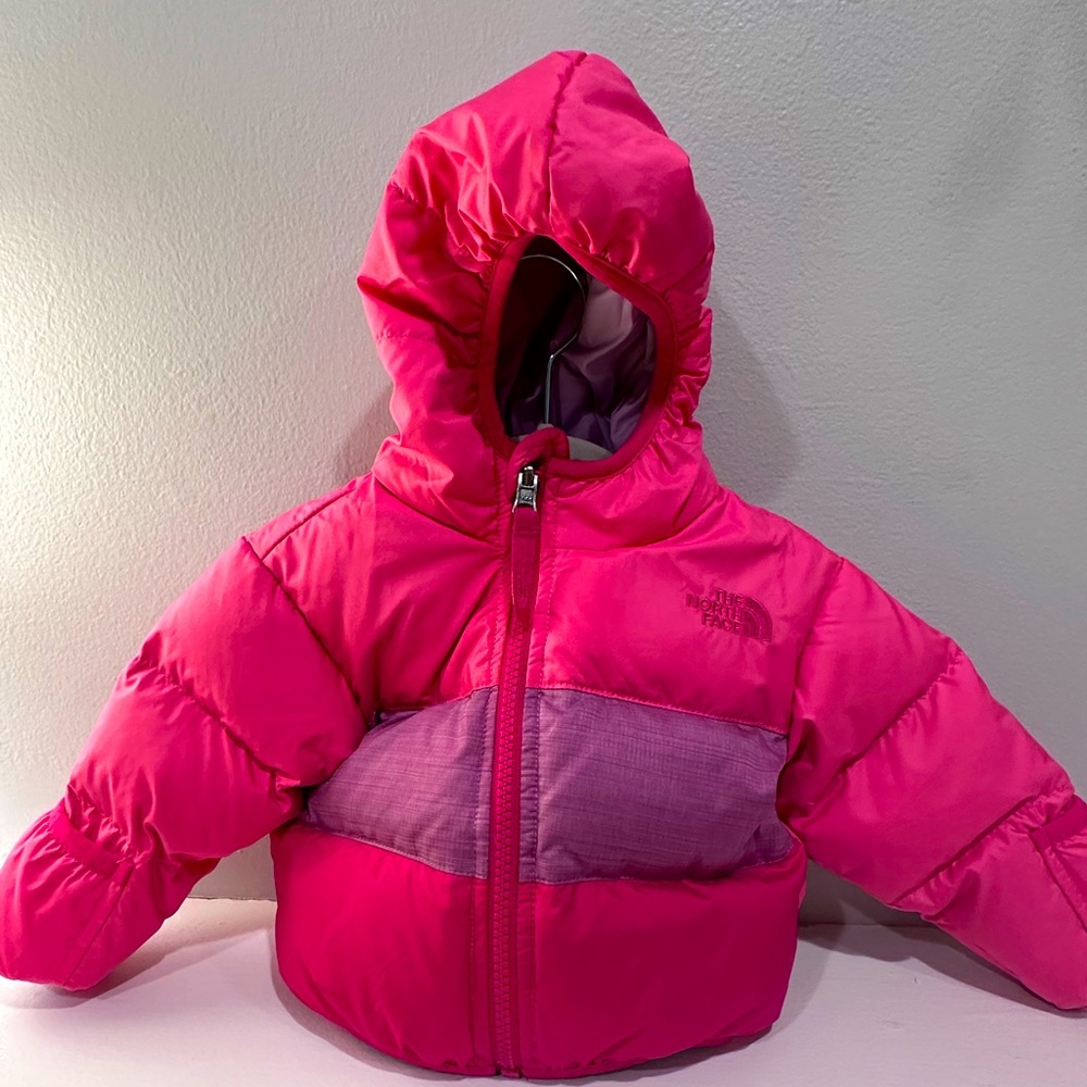 Retro RARE North face reversible infant coat 3-6 months